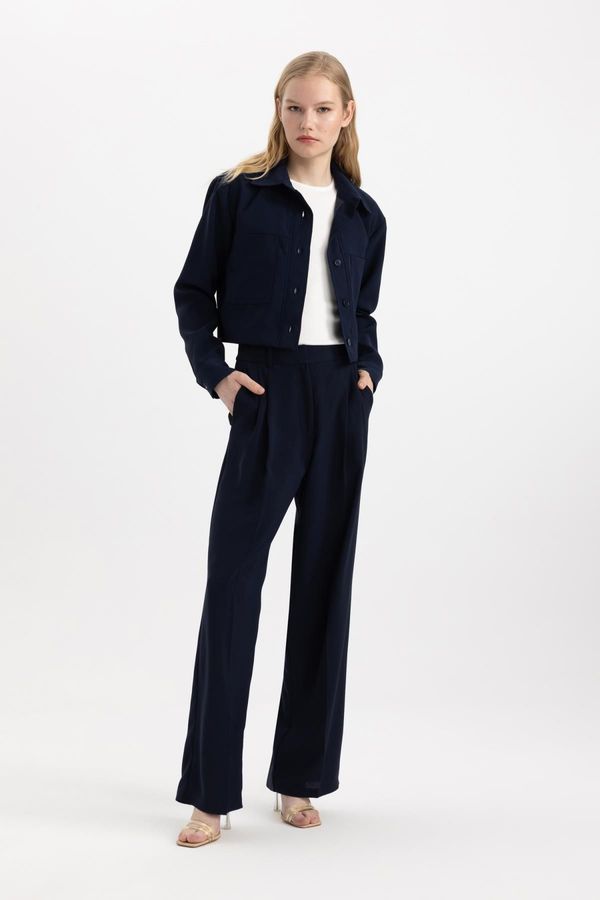 DEFACTO DEFACTO Wide Leg Double Pocket High Waist Wide Leg Trousers