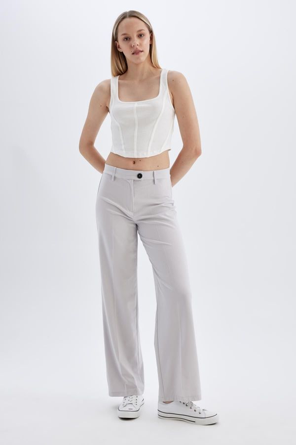 DEFACTO DEFACTO Wide Leg High Waist Standard Length Trousers