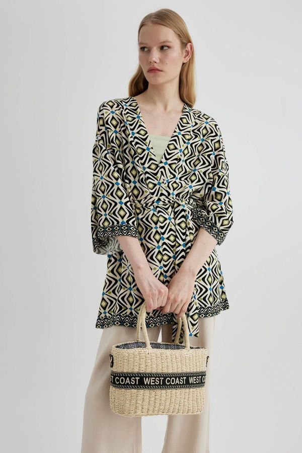 DEFACTO DEFACTO Women's Large Straw Crossbody Bag