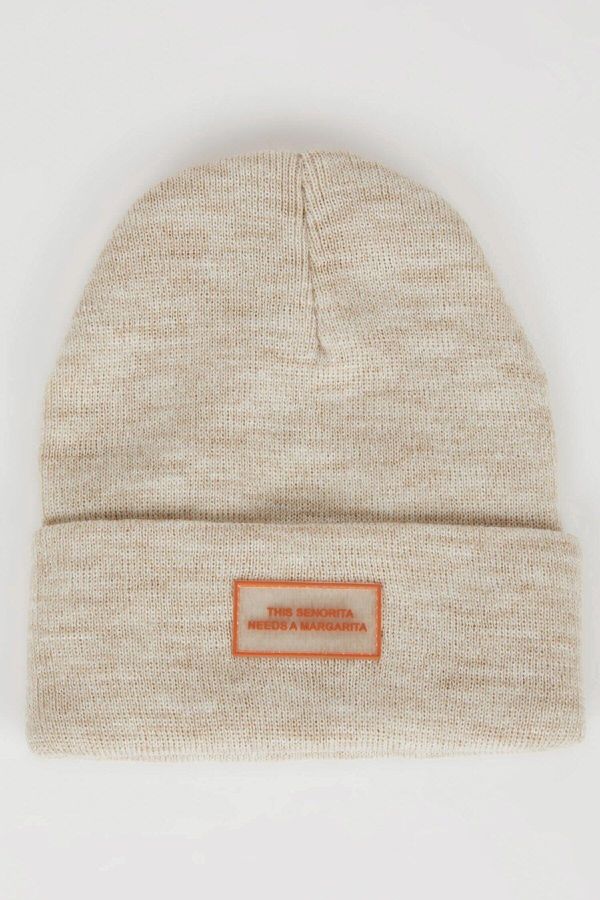 DEFACTO DEFACTO Women's Woven Label Knitted Beret