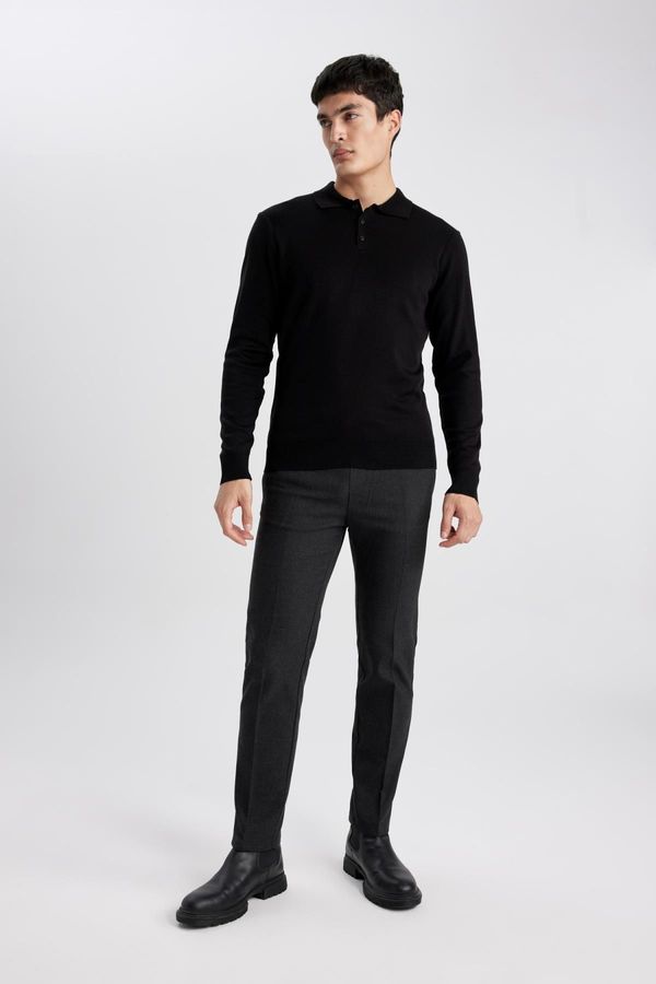 DEFACTO DEFACTO Wool Look Jogger Pants Pocket Straight Leg