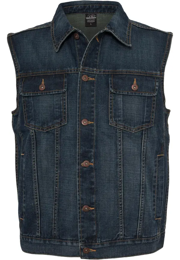 Urban Classics Denim vest denimblue