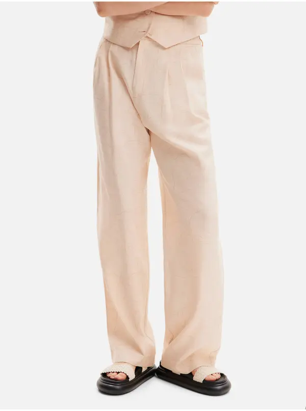 DESIGUAL DESIGUAL PINK WOMEN'S TROUSERS