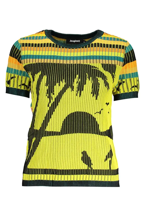 DESIGUAL DESIGUAL WOMEN'S YELLOW SWEATER
