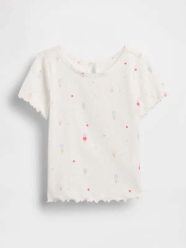 GAP Детска оребрена тениска GAP