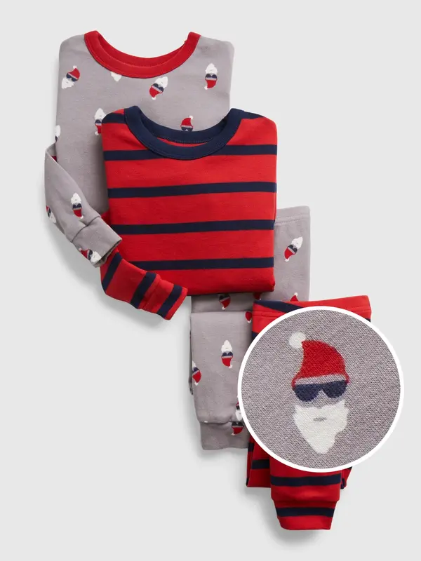 GAP Детска пижама GAP с Дядо Коледа, 2 части - момчета