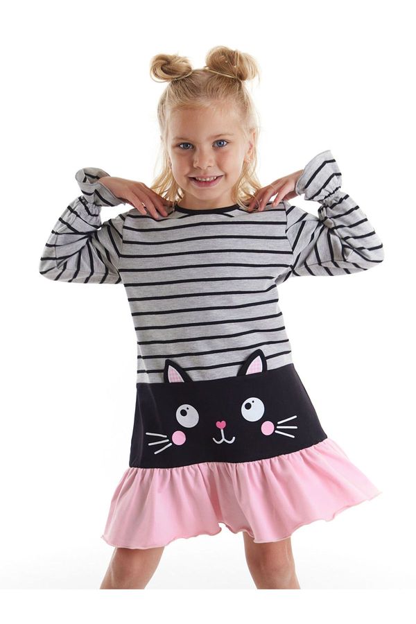 Denokids Детска рокля. Denokids CFF-21K1-023/Pink, Gray