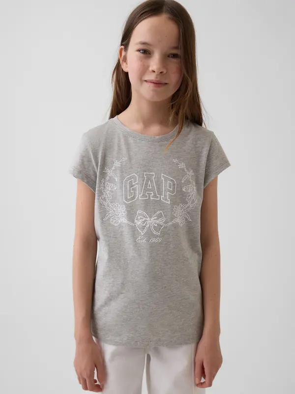 GAP Детска тениска GAP с лого - Момичета