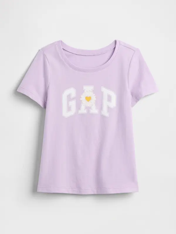 GAP Детска тениска GAP с лого - за момичета