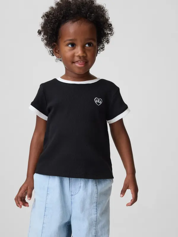 GAP Детска тениска с оребрена плетка GAP