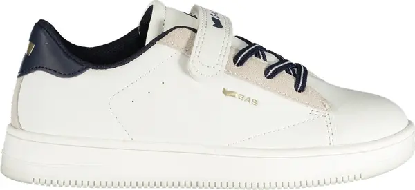 GAS Детски бели маратонки със сини детайли