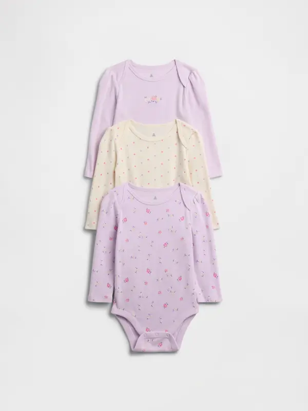 GAP Детски боди GAP, 3 части - за момичета