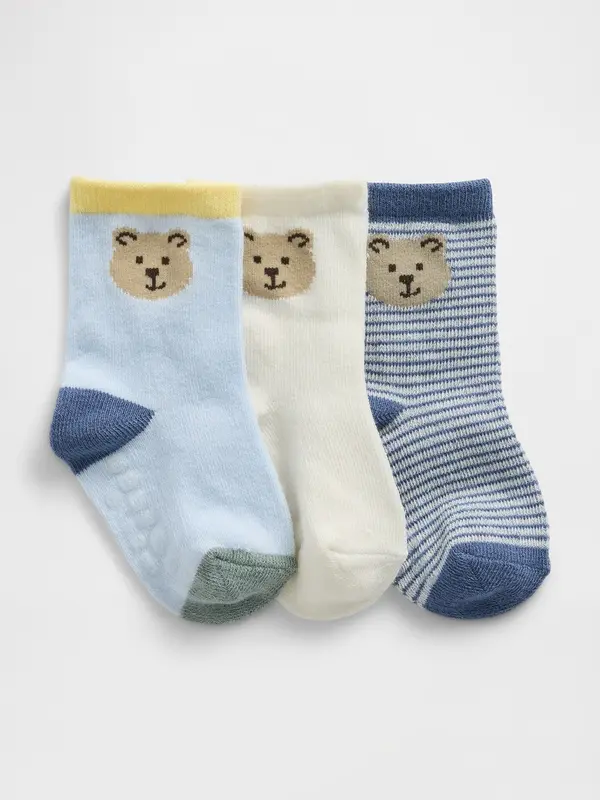 GAP Детски чорапи GAP Brannan Bear, 3 чифта - Момчета