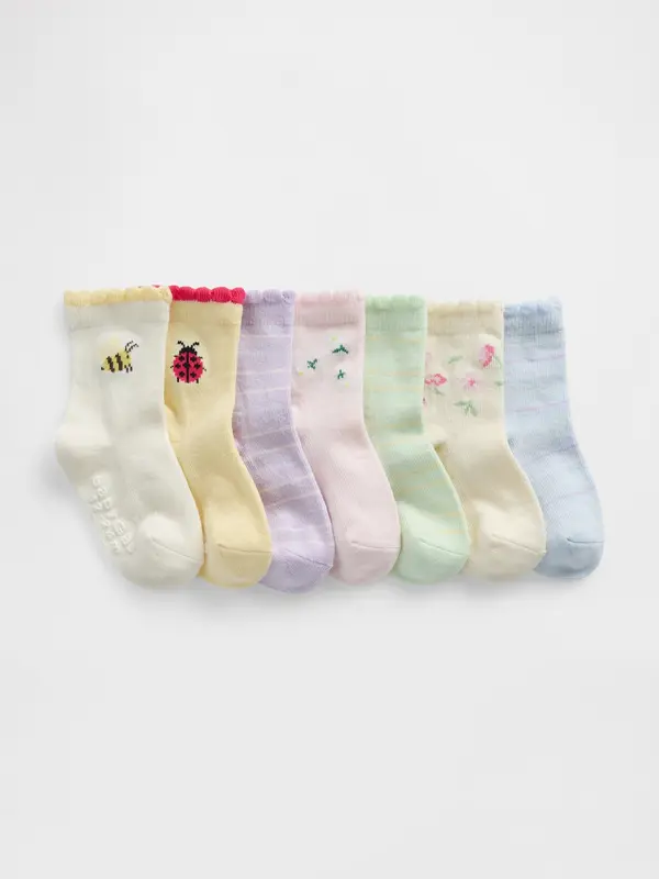 GAP Детски чорапи GAP за момичета, 7 чифта