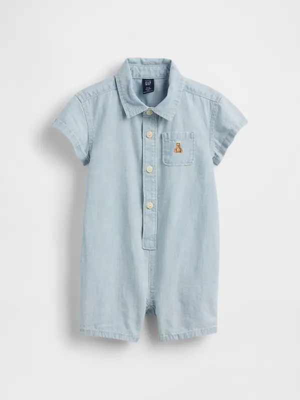 GAP Детски дънков гащеризон GAP с джоб