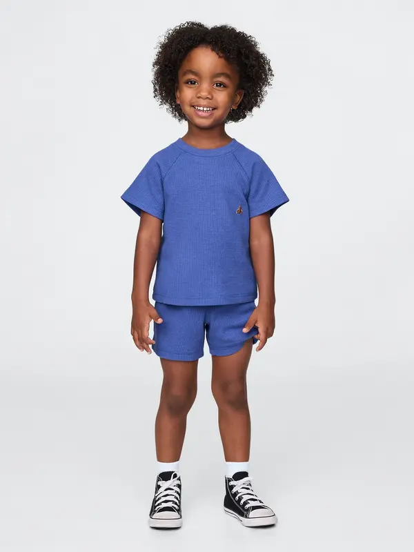 GAP Детски комплект GAP с вафлен мотив - момчета