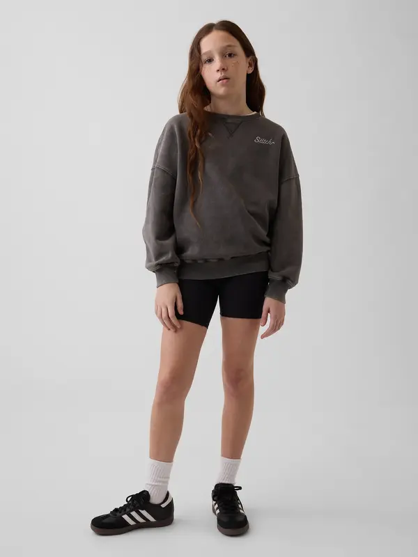 GAP Детски оребрени байкерски шорти GAP - за момичета