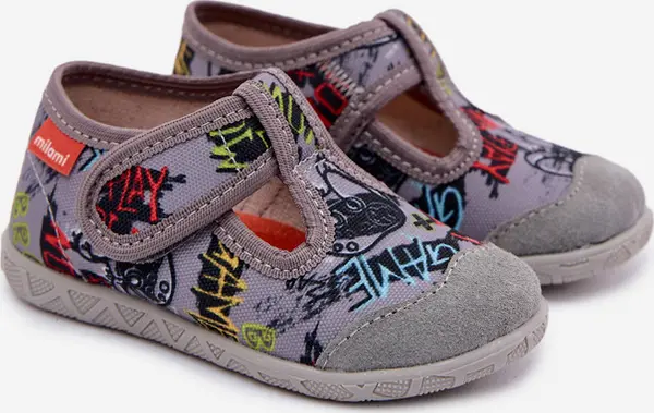 Milami Детски пантофи Milami с велкро, сиви