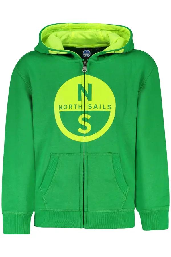 North Sails Детски суитшърт с цип NORTH SAILS зелен