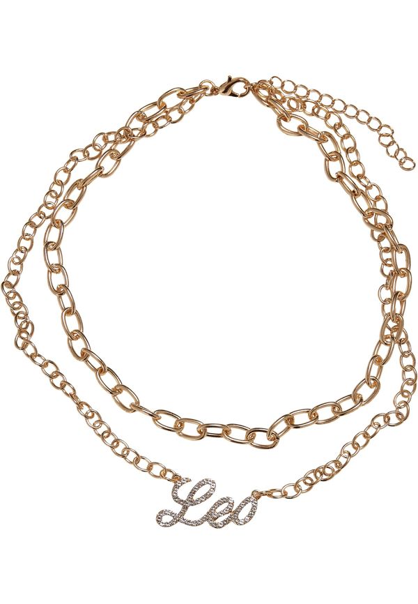 Urban Classics Accessoires Diamond Zodiac Leo Necklace - Gold Color