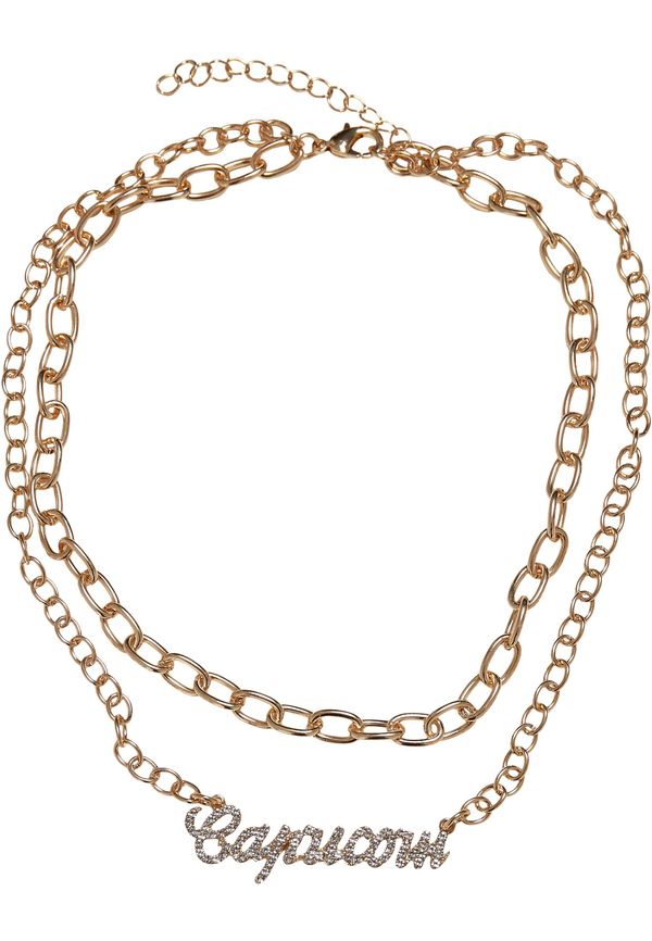 Urban Classics Accessoires Diamond Zodiac Necklace - Gold Color