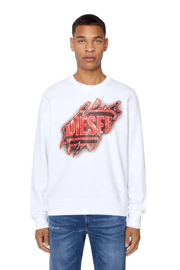 Diesel Diesel Sweatshirt - S-GINN-E9 SWEAT-SHIRT white
