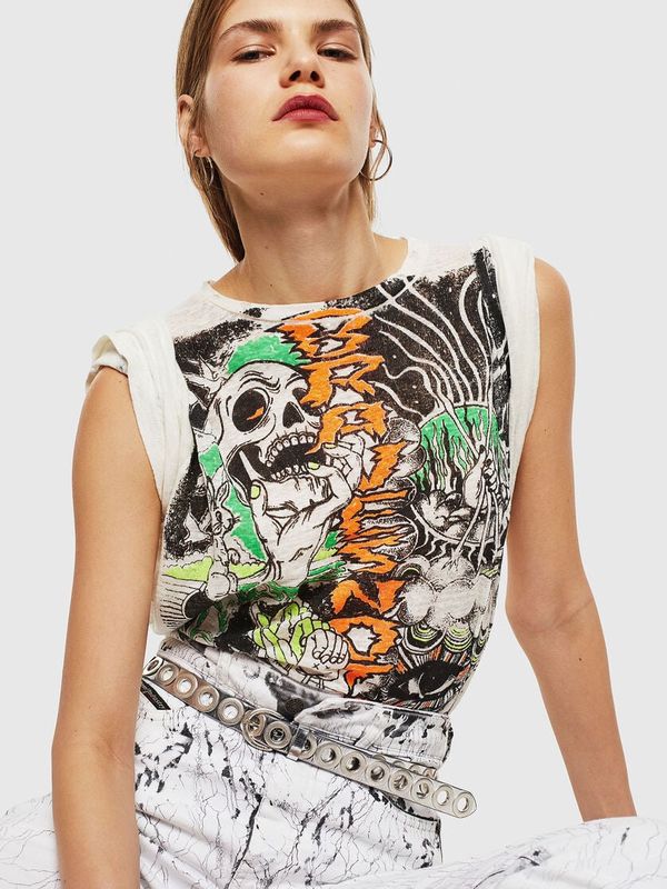 Diesel Diesel T-shirt - TDARIAYB TSHIRT cream