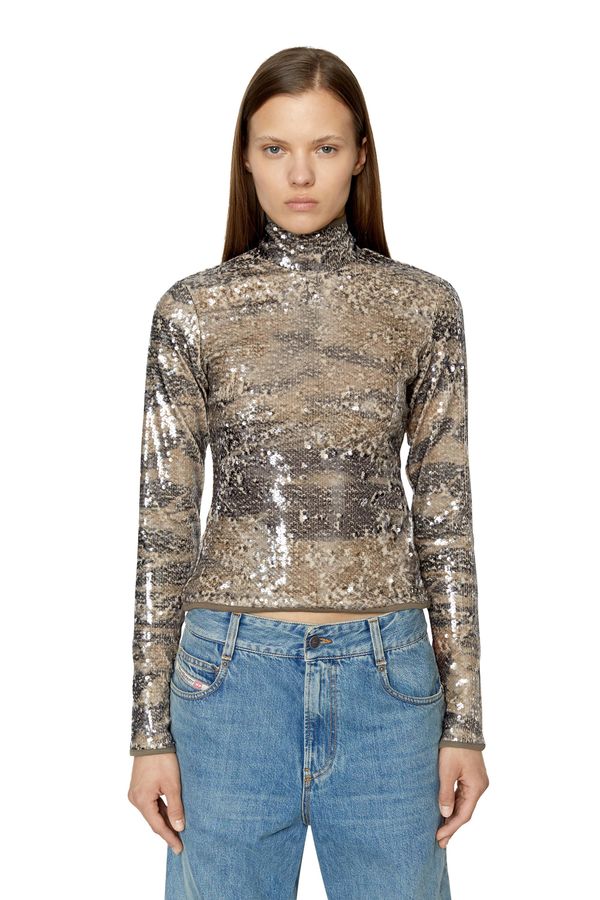 Diesel Diesel Top - T-SEQUI TANK TOP beige