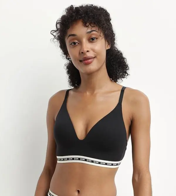 DIM DIM ICONS PADDED TRIANGLE BRA - Women's boneless reinforced bra - black