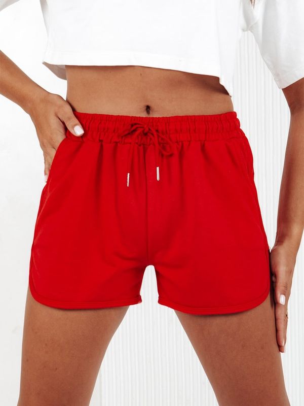 DStreet Dresowe spodenki damskie GO SPORT czerwone Dstreet