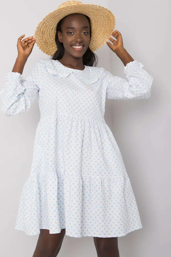 RUE PARIS Dress-123-SK-187576.40P-white-blue