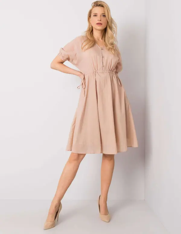 RUE PARIS Dress-217-SK-25663.02-beige