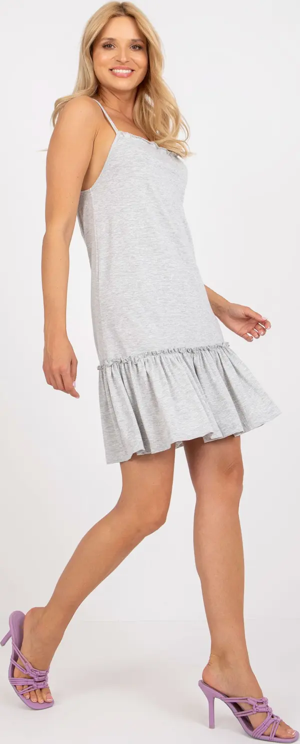 BERRAK Dress-BR-SK-9048-light gray