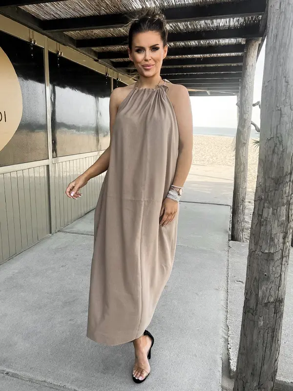 Och Bella Dress brown Och Bella BE-A203D.brown