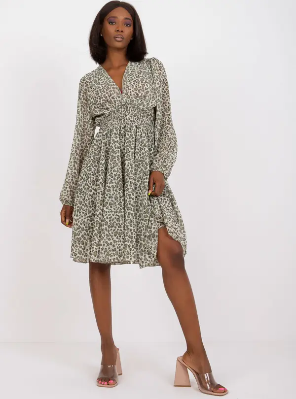 ZULUNA Dress-CHA-SK-2903-2.84P-khaki