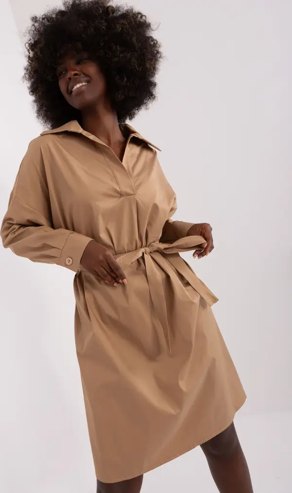 ZULUNA Dress-CHA-SK-9010.70-dark beige