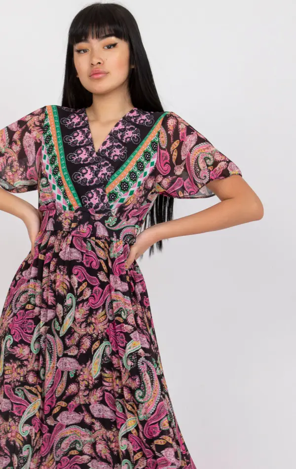 Italy Moda Dress-DHJ-SK-11331-3.61-black-pink