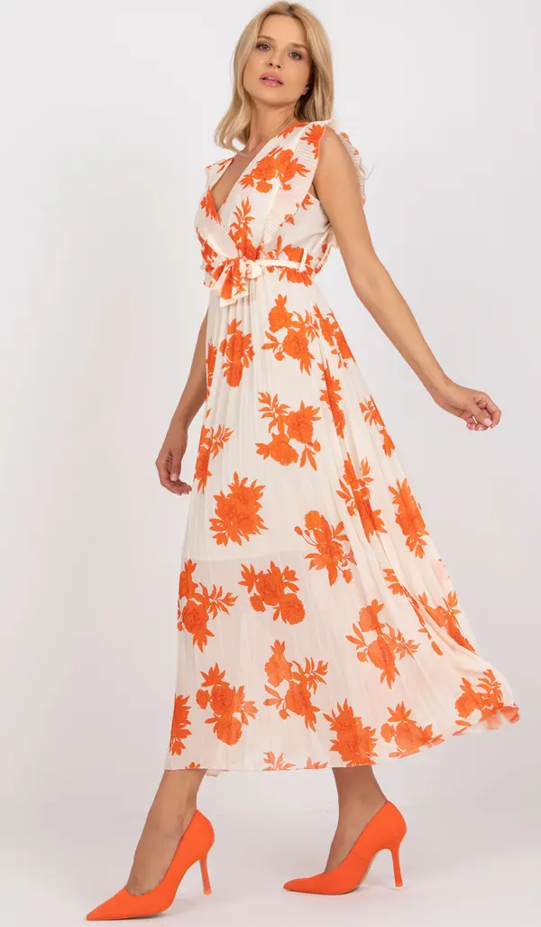 Italy Moda Dress-DHJ-SK-13166.94P-Orange