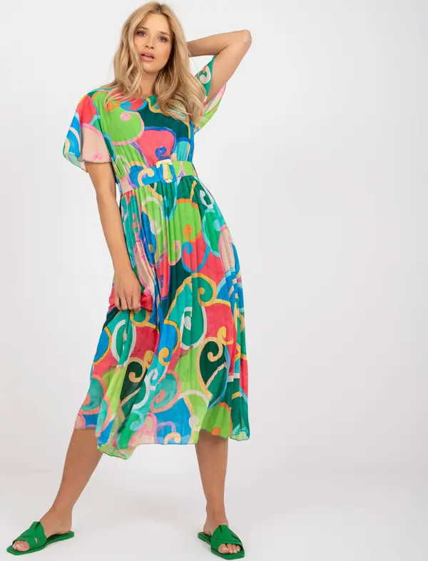 Italy Moda Dress-DHJ-SK-13769.66P-Green