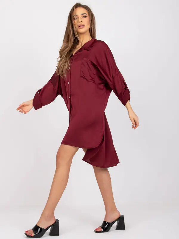 Italy Moda Dress-DHJ-SK-13938-1.63P-burgundy