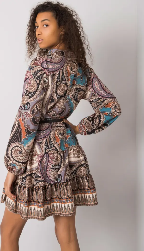 Italy Moda Dress-DHJ-SK-15053.61-black-beige