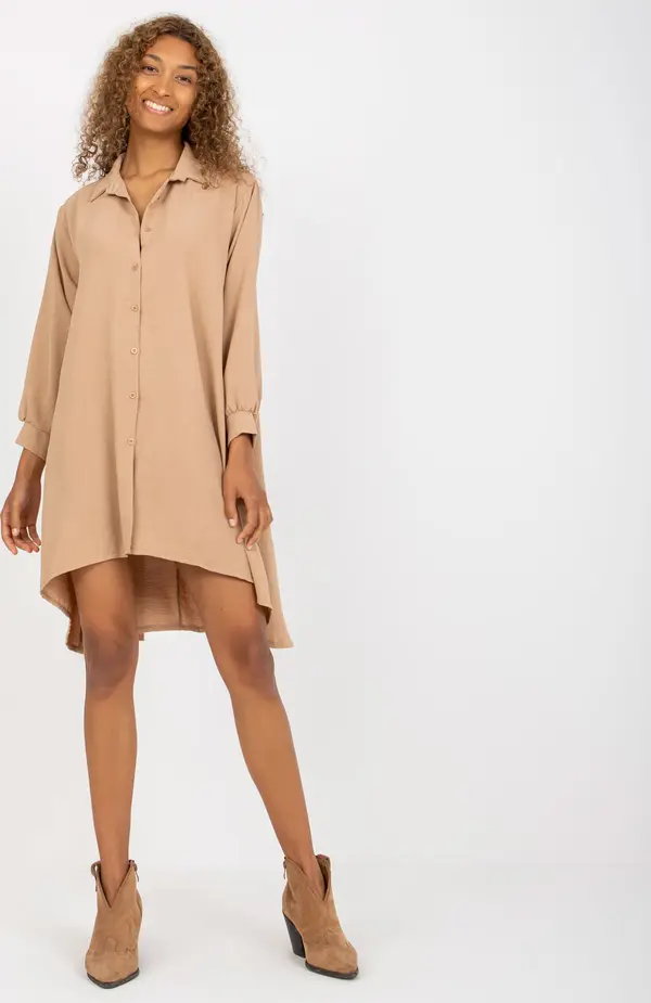 Italy Moda Dress-DHJ-SK-15092.57P-dark beige