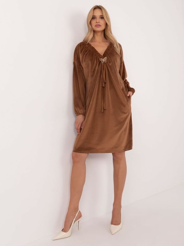 Italy Moda Dress-DHJ-SK-19890.86P-Light Brown