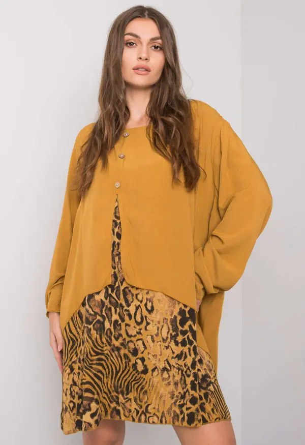 Italy Moda Dress-DHJ-SK-21451.50-dark yellow