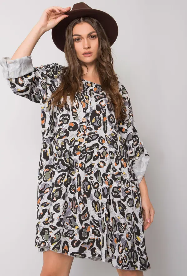 Italy Moda Dress-DHJ-SK-21464.99-light gray