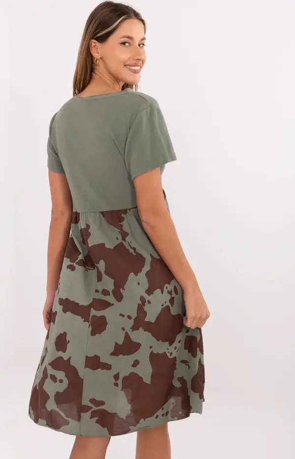 Italy Moda Dress-DHJ-SK-253701.80-khaki