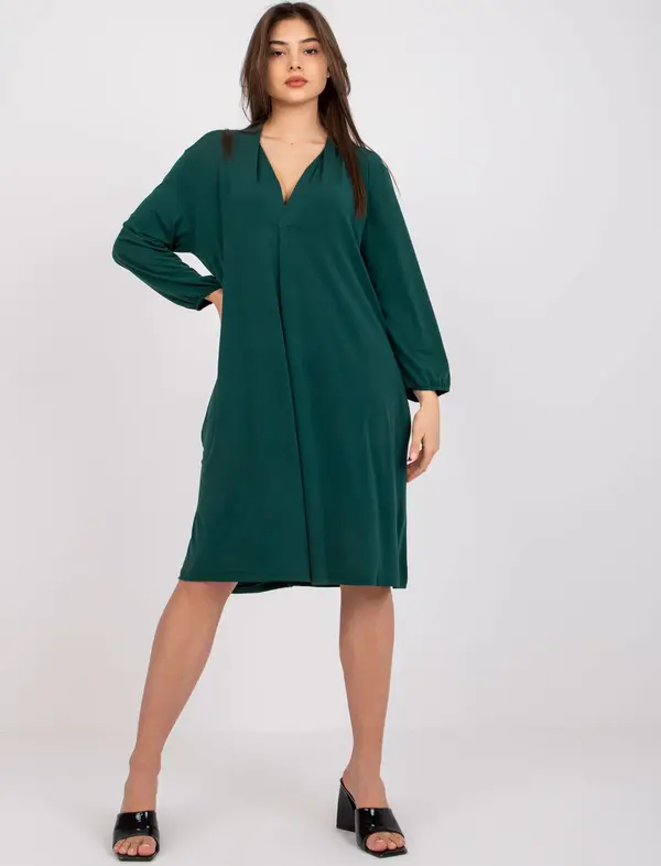 ex moda Dress-EM-SK-604.10P-dark green