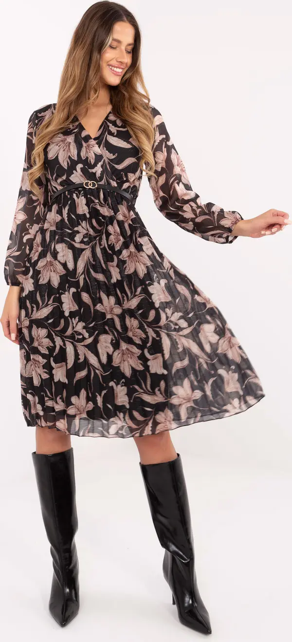 Italy Moda Dress-IT-SK-10536-1.16P-black