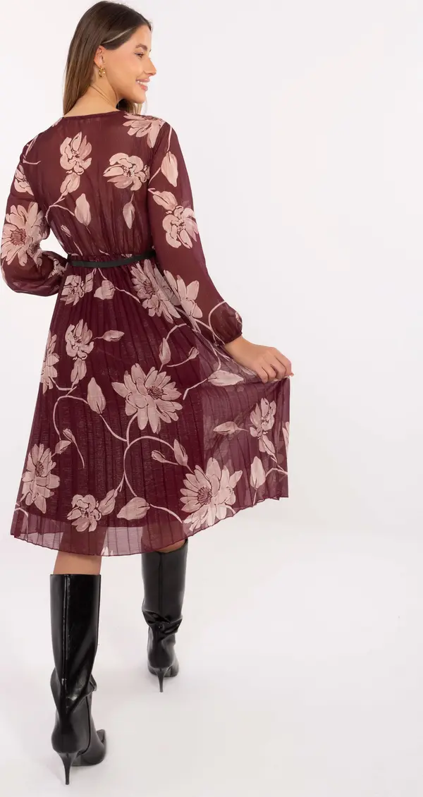 Italy Moda Dress-IT-SK-10536.18P-burgundy