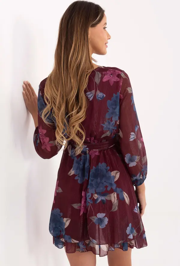 Italy Moda Dress-IT-SK-10706.86-burgundy